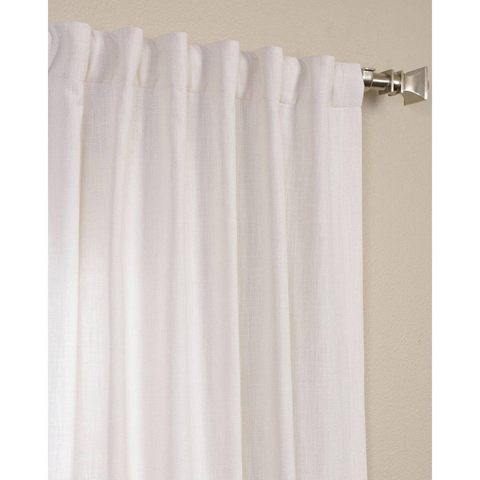 Half Price Drapes Solid SemiSheer Rod Pocket Single Curtain Panel